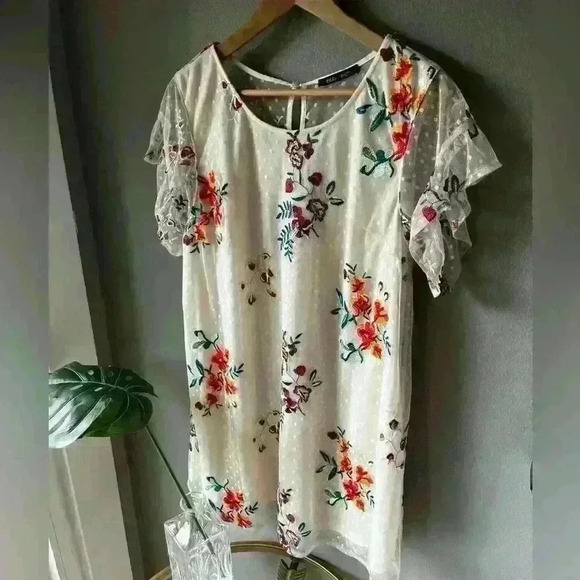 Bluheaven Embroidered Lace Babydoll Dress size M - Picture 3 of 11